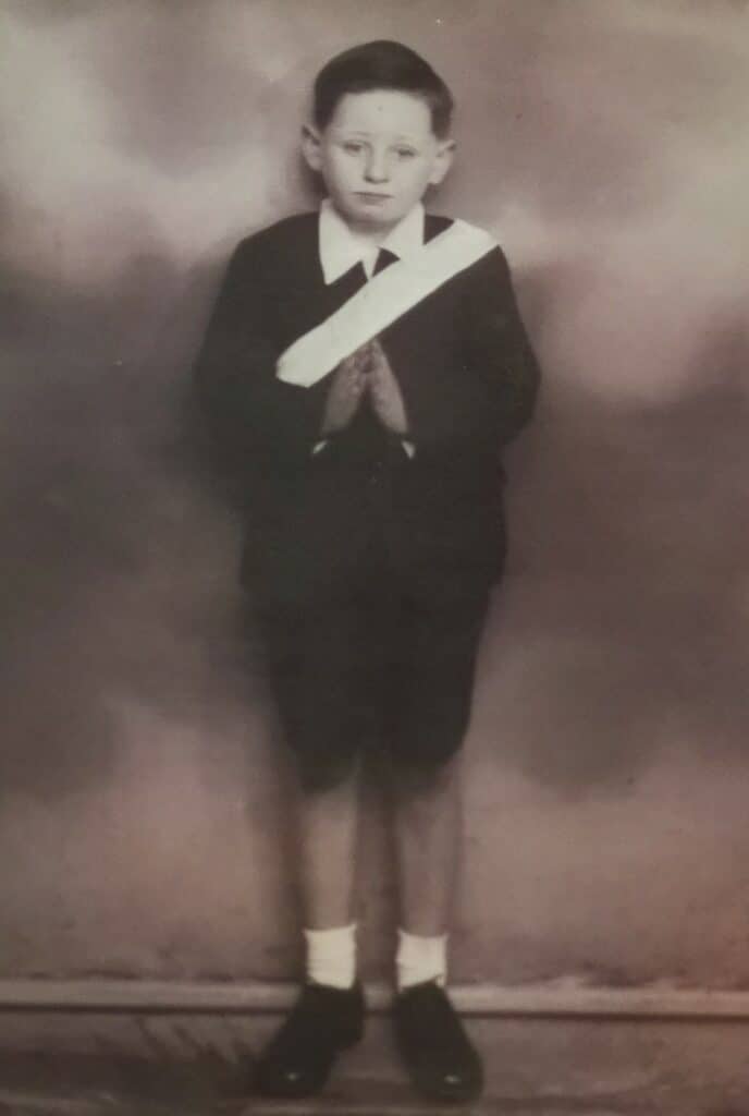 catholic boy holy communion 1950s
